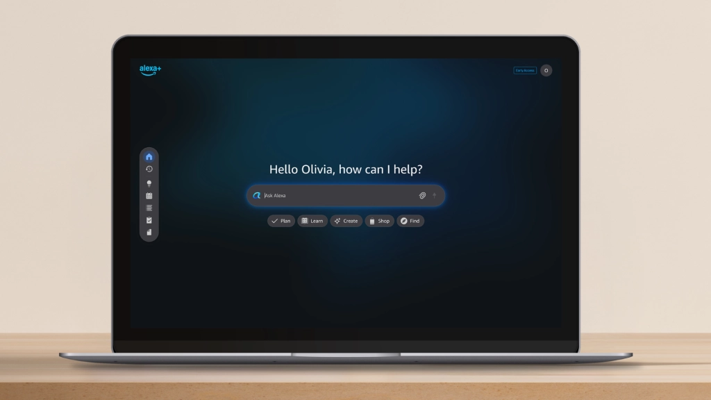 亚马逊旗下的人工智能助手Alexa，能够借助Alexa.com这一平台连接至网络。