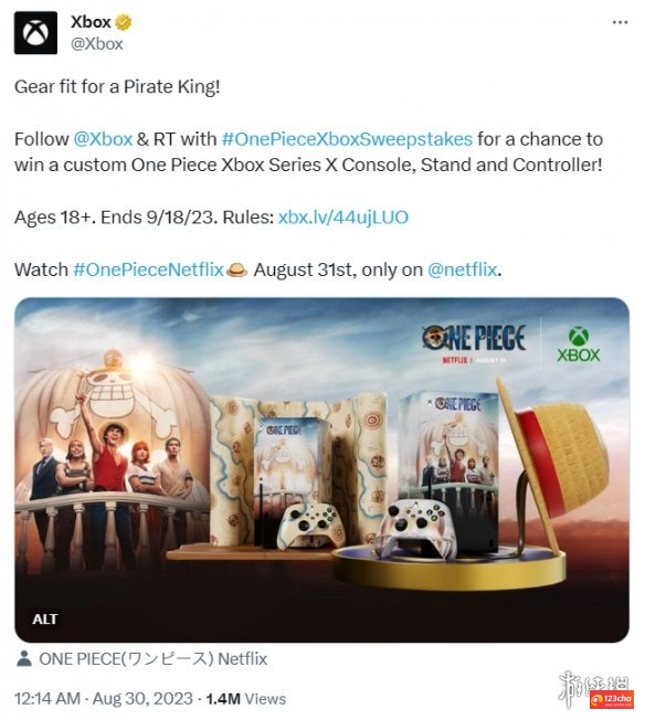 Xbox联动网飞《海贼王》真人剧！推出两款限定主机和手柄 Xbox联动网飞《海贼王》真人剧推出Xbox限定主机和手柄 网飞《海贼王》真人剧Xbox限定主机和手柄