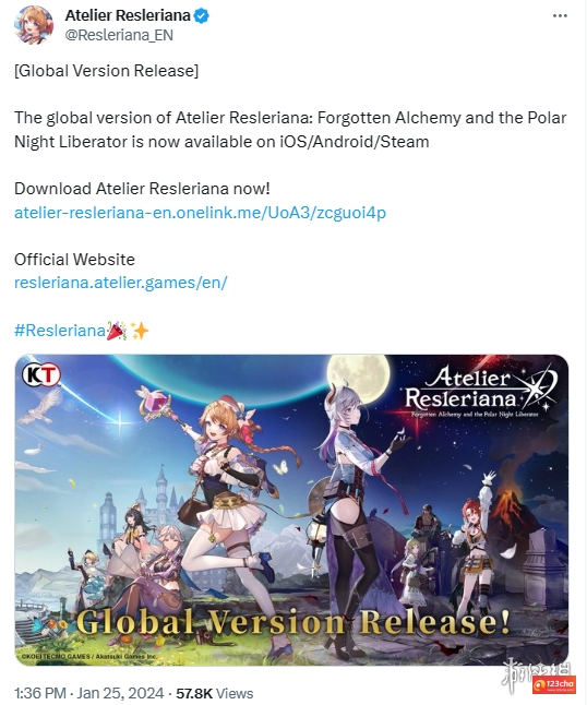 《蕾斯莱莉娅娜的炼金工房》现已上线steam！免费开玩！