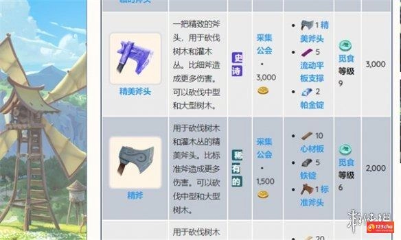 palia斧子蓝图怎么得