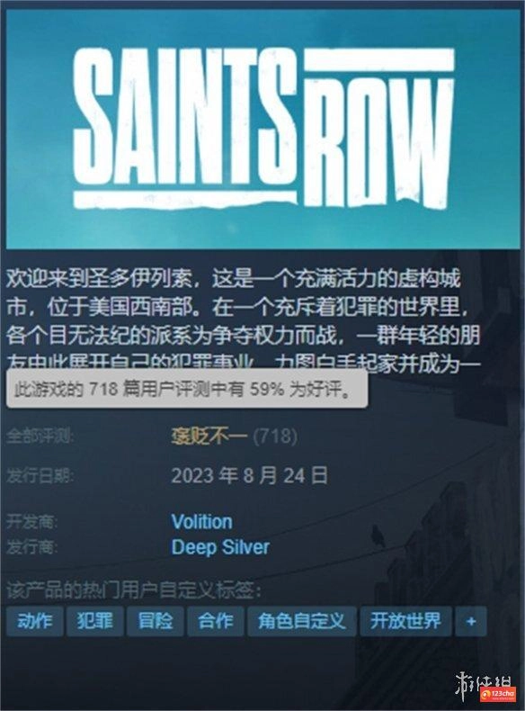 为情怀买单！《黑道圣徒：重启版》Steam评价褒贬不一
