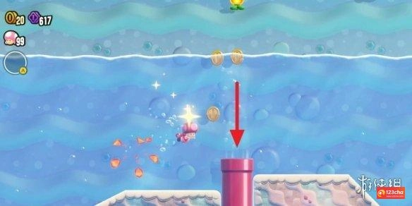 超级马里奥惊奇海岸洞窟紫币在哪