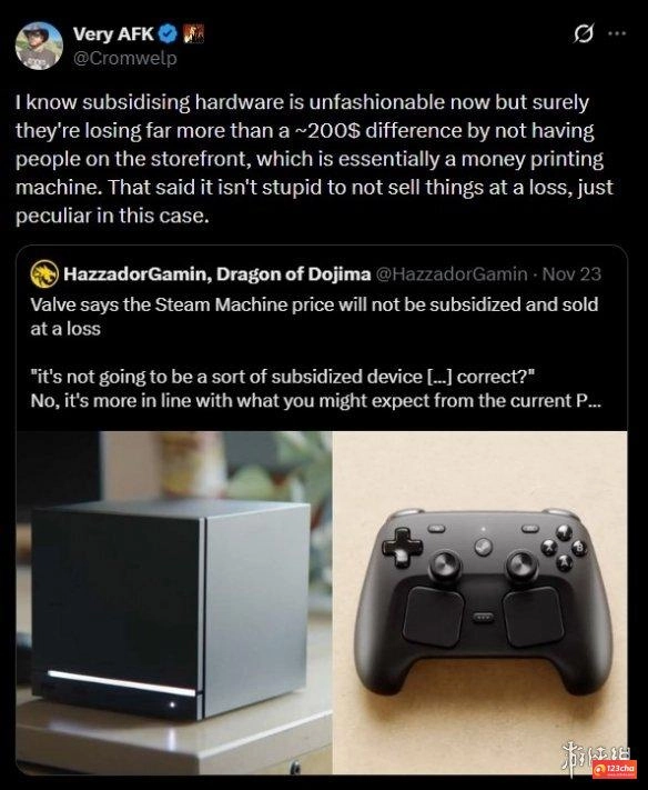 《博德3》发行总监：呼吁V社给Steam主机补贴200美元