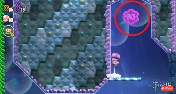 超级马里奥惊奇海岸洞窟紫币在哪