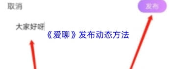 爱聊APP里怎么发布动态呢