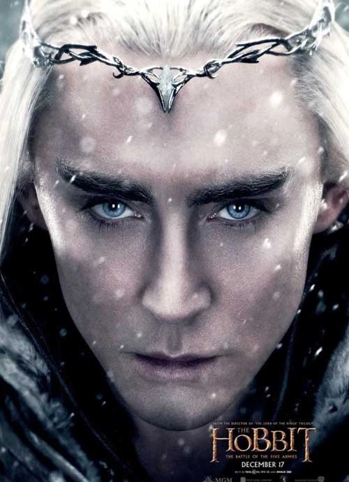 《霍比特人3》瑟兰迪尔角色海报曝光神态庄重肃穆