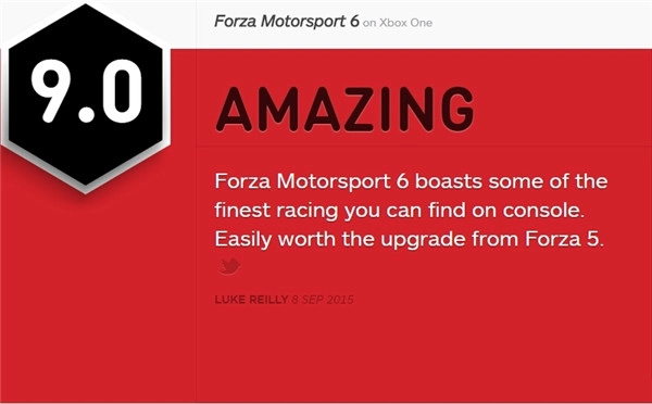 《极限竞速6》首批媒体评分已公布IGN给出9.0分