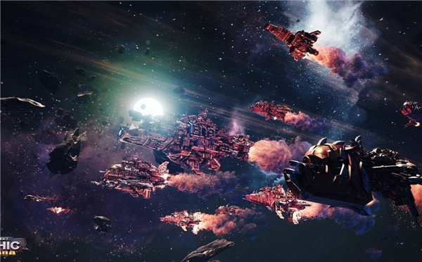 《哥特舰队：阿玛达》新截图曝光展现组装完成的Orks舰船