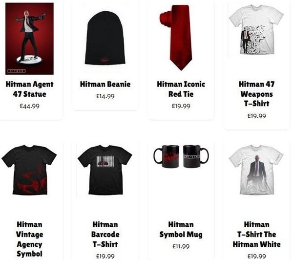 《杀手6》周边商品正式发售，T恤、水杯、狗牌等多种品类一应俱全