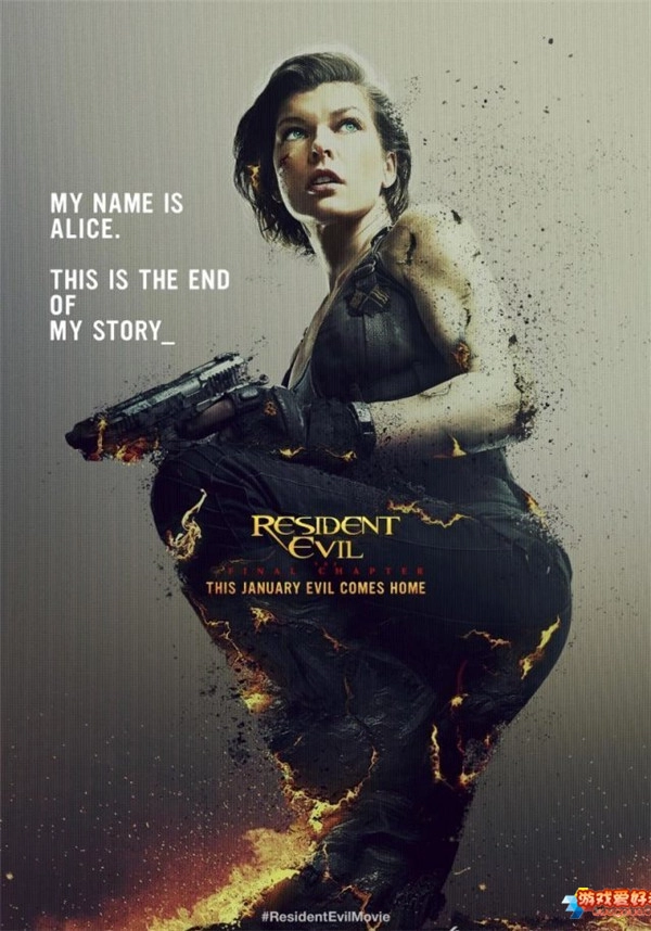 《生化危机：终章》电影新海报曝光女主角单膝跪地亮相