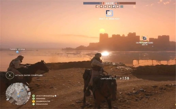 《战地1》法欧堡地图实机演示：战马涉水射击水面舰船