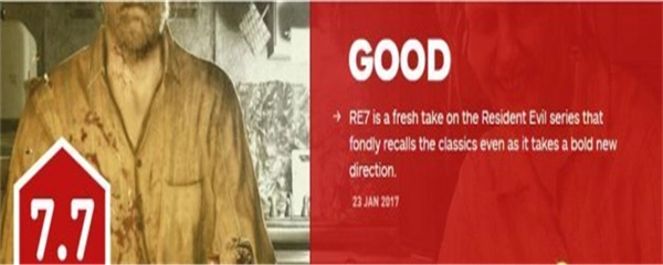 《生化危机7》评分正式公布IGN短评称经典回归