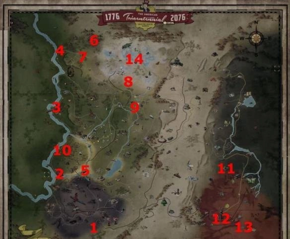 辐射76动力装甲位置的地图标记动力装甲的具体位置