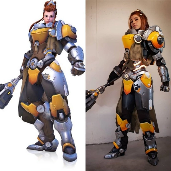 国外美女Cos《守望先锋》布丽吉塔硬核造型难掩纤细好身材