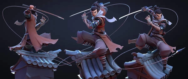 《只狼》男主角3D卡通模型赏鉴萌趣造型尽显活力