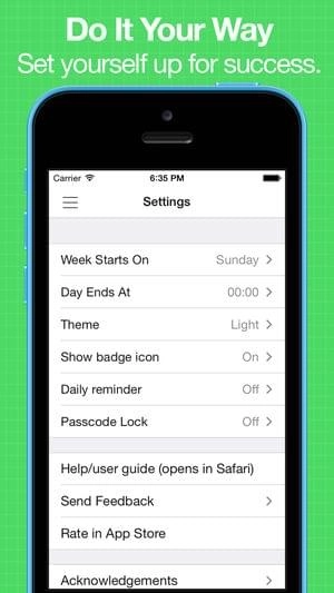 daily goals（习惯养成）