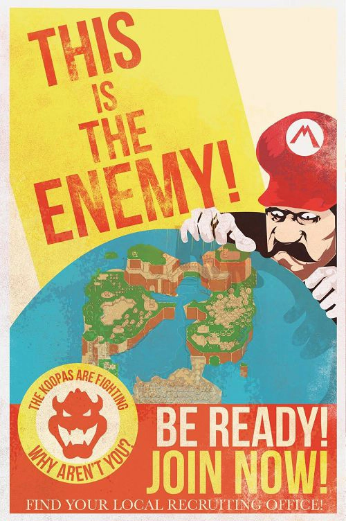 外国玩家用心绘制出雷人的马里奥插画