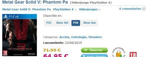 《合金装备5：幻痛》正式公布，将于6月23日推出