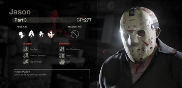 十三号星期五游戏里杰森都有哪些皮肤可以使用