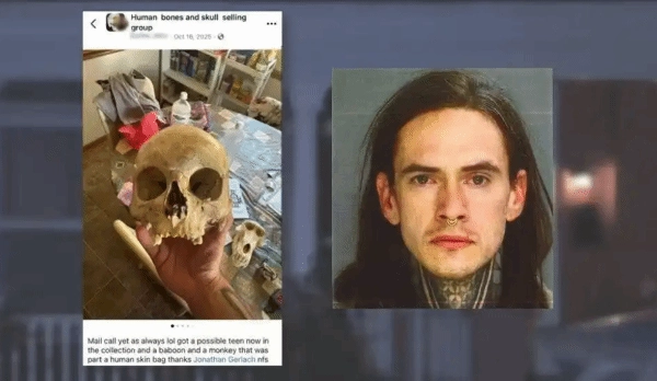 美国男子因涉嫌售卖“人皮包”被警方逮捕其住所场景宛如恐怖电影