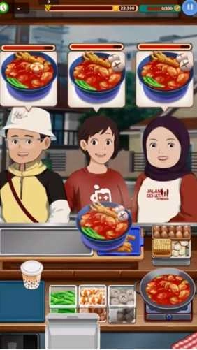 印尼肉汁面摊图2