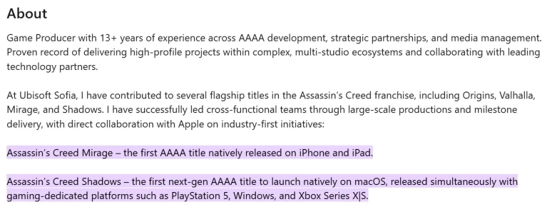 有消息曝出育碧内部将两款《刺客信条》列为4A游戏级别！