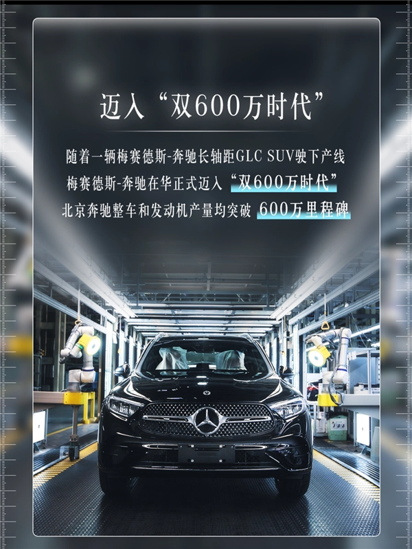 北京奔驰整车累计产量已达600万辆里程碑，今年还将推出多款重量级新品