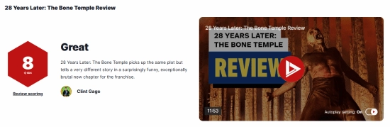 IGN为《惊变28年2：白骨圣殿》打出8分，助力系列开启崭新篇章