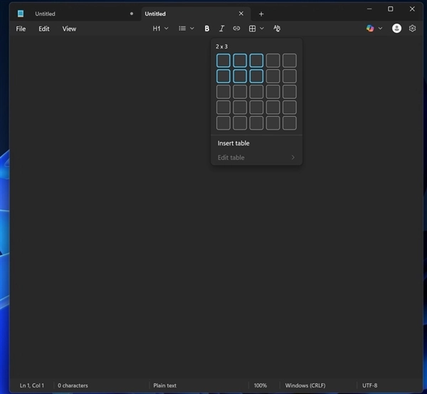 Windows11记事本的表格功能已正式推出！它不仅简单易用，还支持Markdown格式