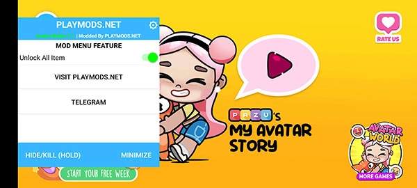 阿凡达世界装扮生活功能菜单版