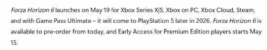 《极限竞速:地平线6》确认将登陆PS5!发售时间定在今年年内