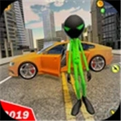 绿火柴人绳索英雄游戏纯净版