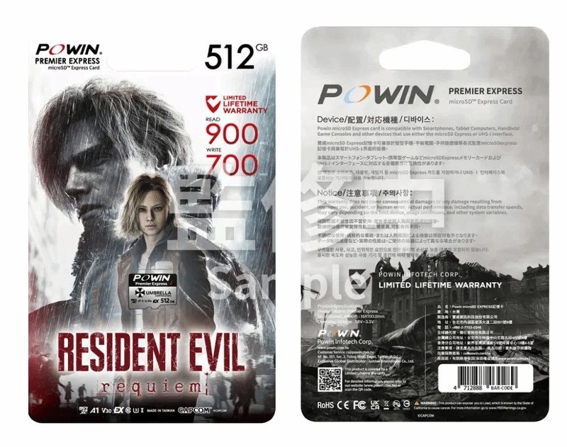 卡普空发布《生化危机9》限定版MicroSDExpress存储卡