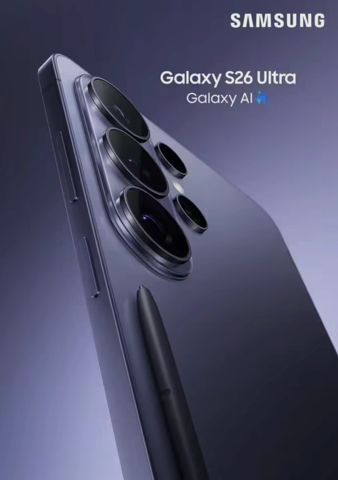三星GalaxyS26Ultra手机渲染图流出，标志性SPen设计重现