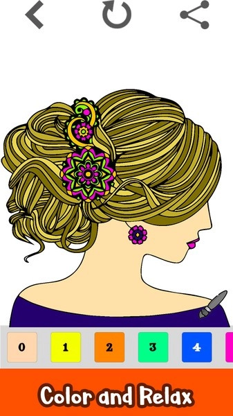 女孩发型着色书官方版图1