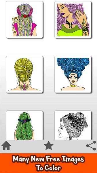 女孩发型着色书官方版图2