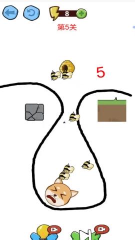 蜜蜂狗画线逃脱正版图2