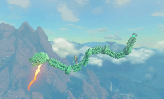 《王国之泪》玩家手搓飞龙玩法引爆外网讨论玩家直呼：这就是最棒的游戏！