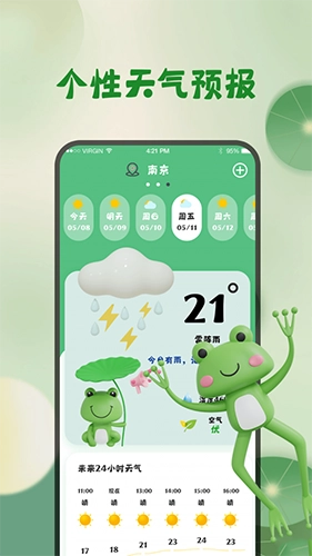 青蛙旅行天气预报