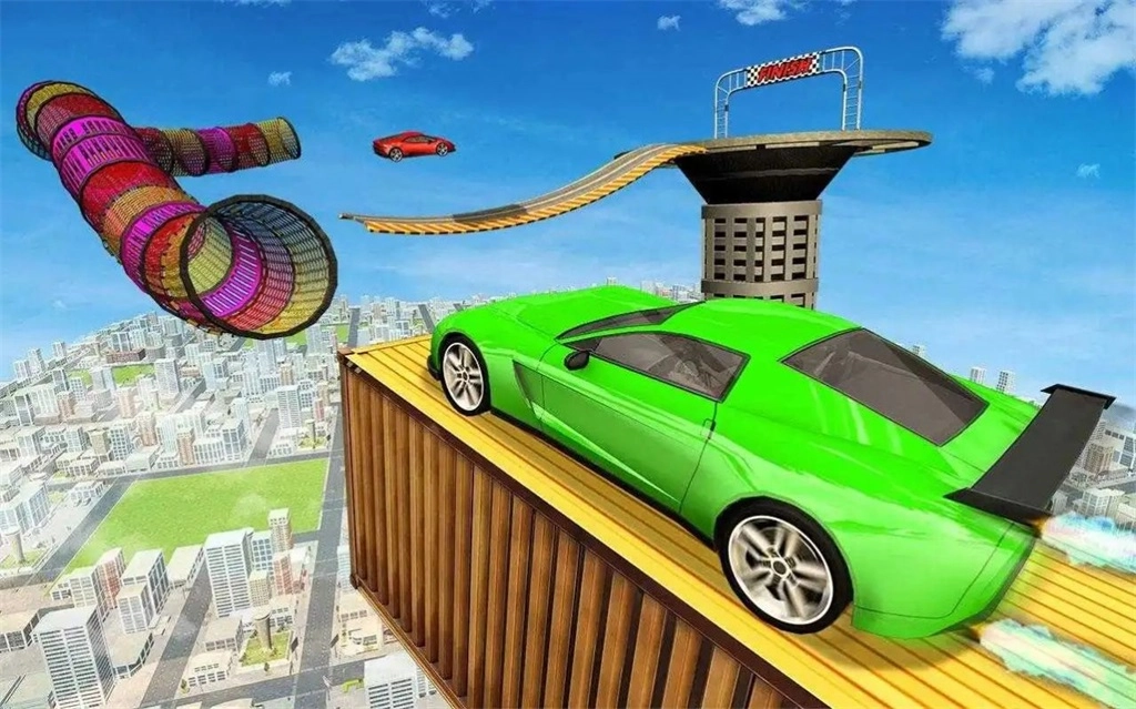 赛道上进行赛车特技游戏官方最新版图1