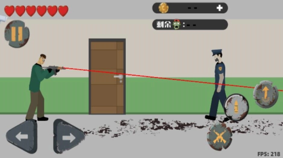 平面僵尸防御射击