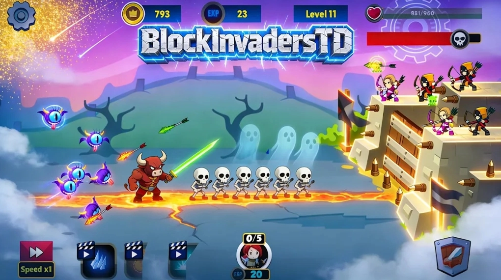 守卫城墙（BlockInvadersTD）游戏纯净版