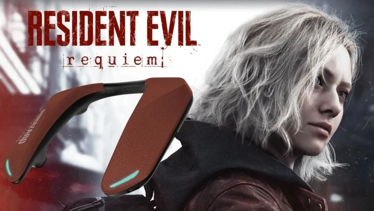 为增强《生化危机9》的恐怖感，松下推出了专属设计的颈带式音响！