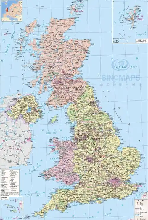 英国地图中文版(3)