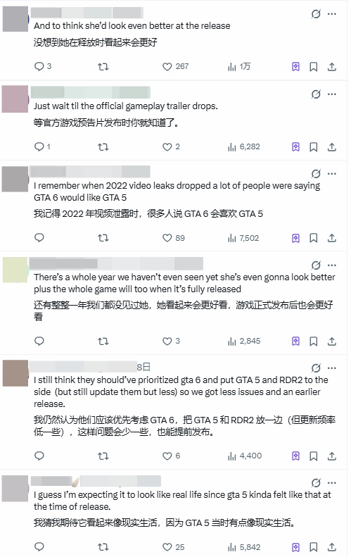 颜值持续升级！《GTA6》女主角三个阶段形象大对比