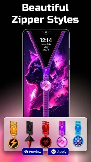 拉链锁屏通用版图1