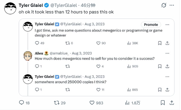 曾打造《以撒的结合》的作者带来的新作品《喵喵的结合》，一举登顶Steam全球热销榜，仅用三小时就实现了成本回收
