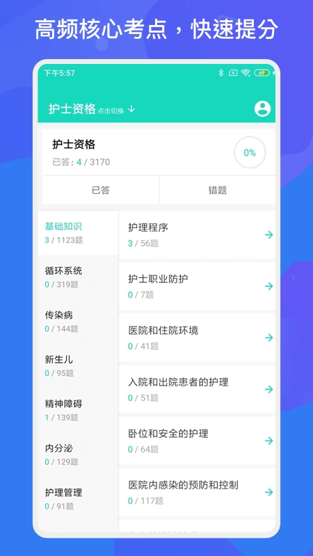 护师护士多练题库安卓版图1