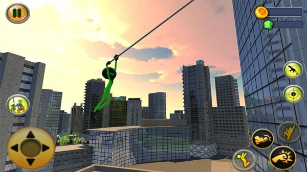 绿火柴人绳索英雄(2)
