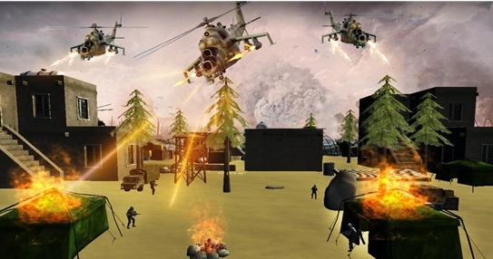 武装直升机射击空袭游戏绿色版图2